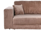 Corner Sofa LOFOTEN Corduroy Light Brown 3 Seater Right Hand