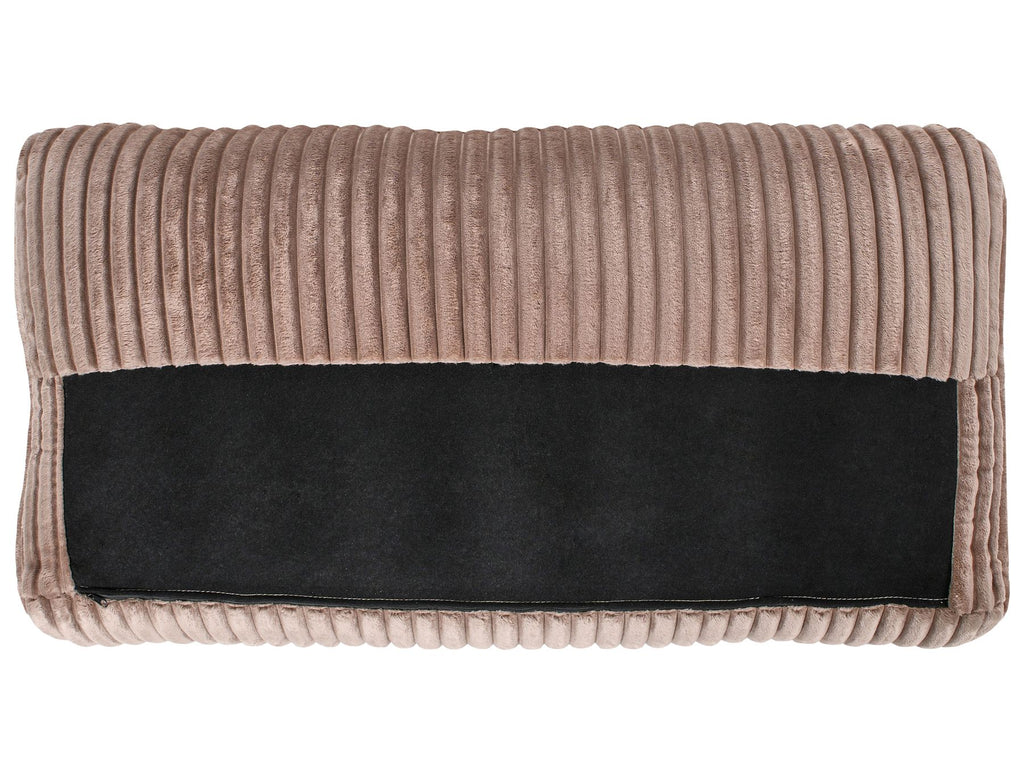Corner Sofa LOFOTEN Corduroy Light Brown 3 Seater Right Hand