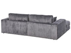 Corner Sofa LOFOTEN Corduroy Dark Grey 3 Seater Right Hand