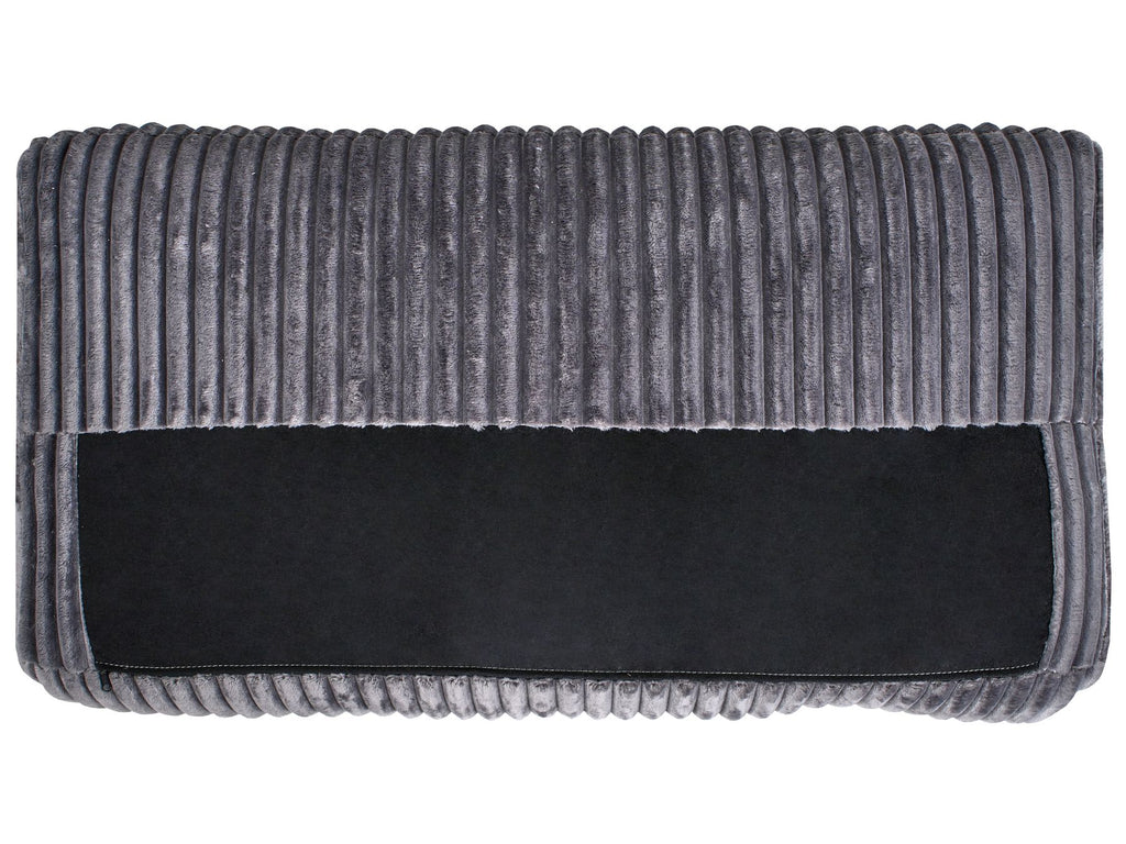 Corner Sofa LOFOTEN Corduroy Dark Grey 3 Seater Right Hand