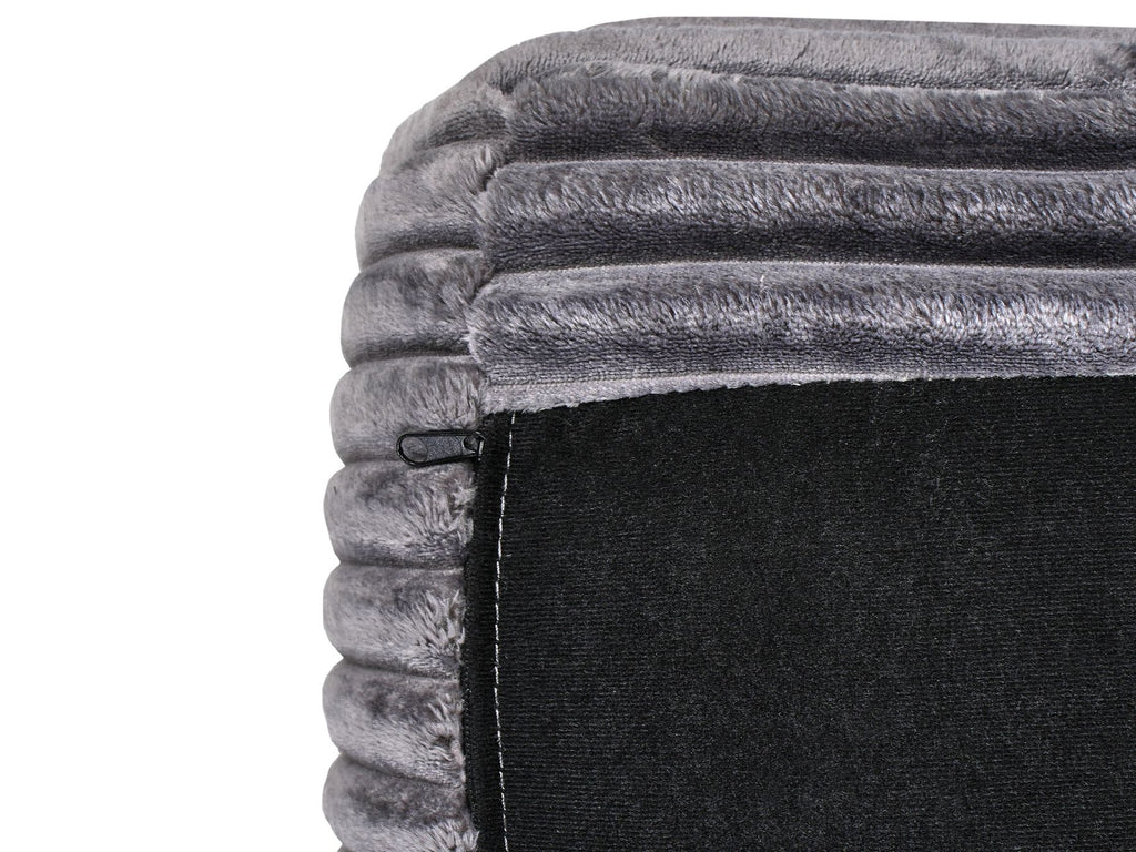 Corner Sofa LOFOTEN Corduroy Dark Grey 3 Seater Right Hand