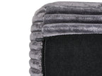 Corner Sofa LOFOTEN Corduroy Dark Grey 3 Seater Right Hand