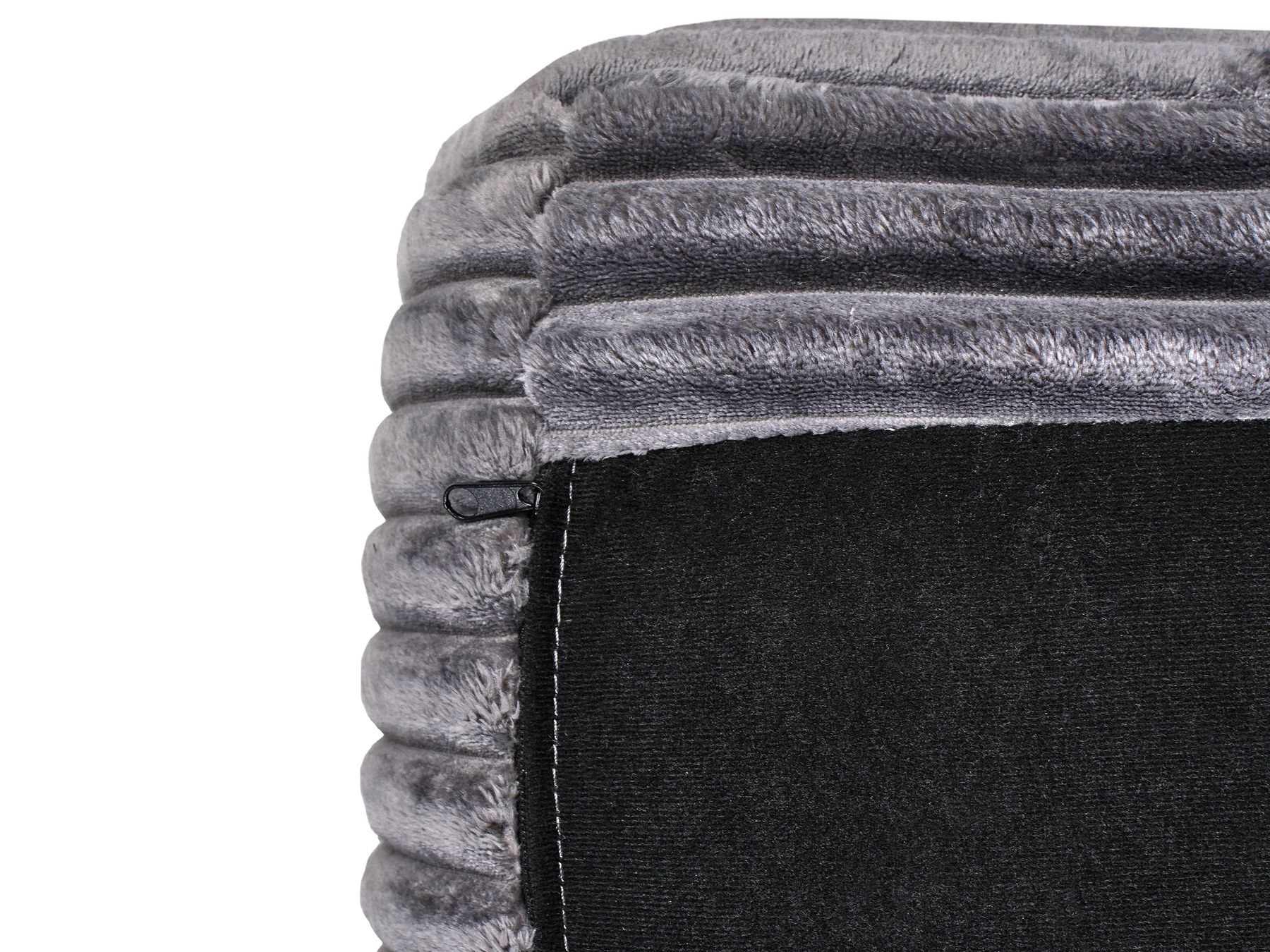 Corner Sofa LOFOTEN Corduroy Dark Grey 3 Seater Right Hand