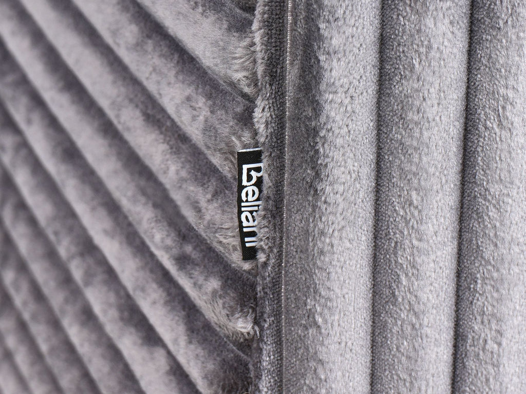 Corner Sofa LOFOTEN Corduroy Dark Grey 3 Seater Right Hand