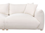 3 Seater Boucle Sofa Off-White LUVOS