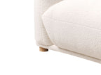 3 Seater Boucle Sofa Off-White LUVOS