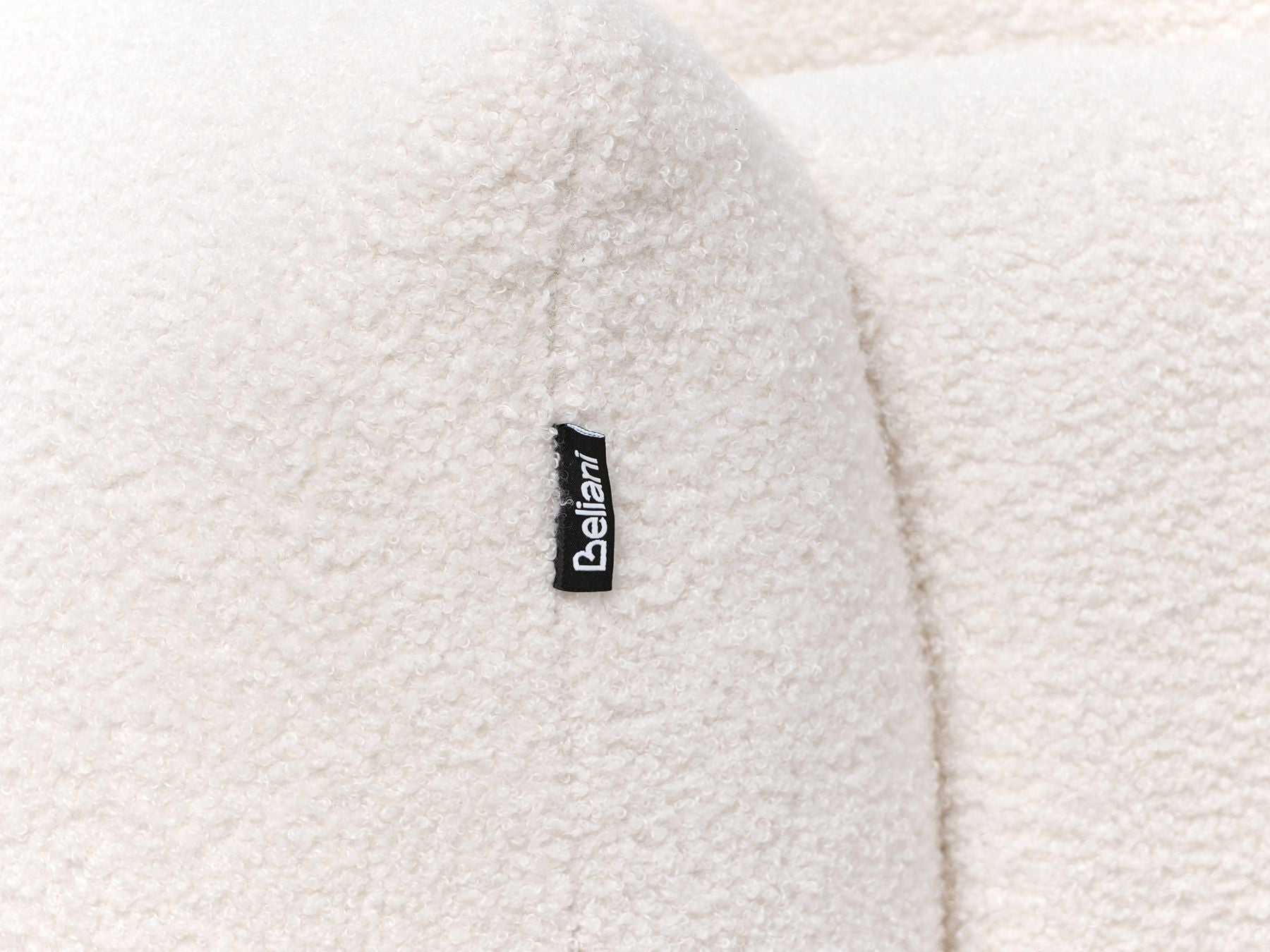 3 Seater Boucle Sofa Off-White LUVOS