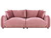 3 Seater Velvet Sofa Pink
