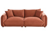 3 Seater Velvet Sofa Golden Brown