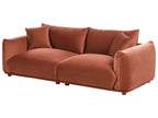3 Seater Velvet Sofa Golden Brown LUVOS