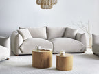 3 Seater Velvet Sofa Taupe LUVOS