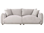 3 Seater Velvet Sofa Taupe LUVOS