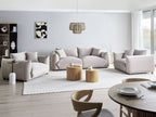 3 Seater Velvet Sofa Taupe LUVOS
