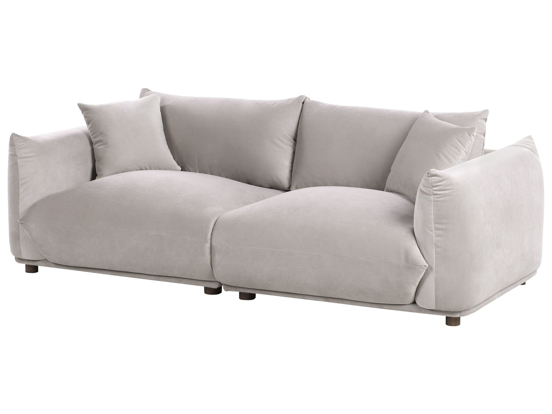 3 Seater Velvet Sofa Taupe LUVOS
