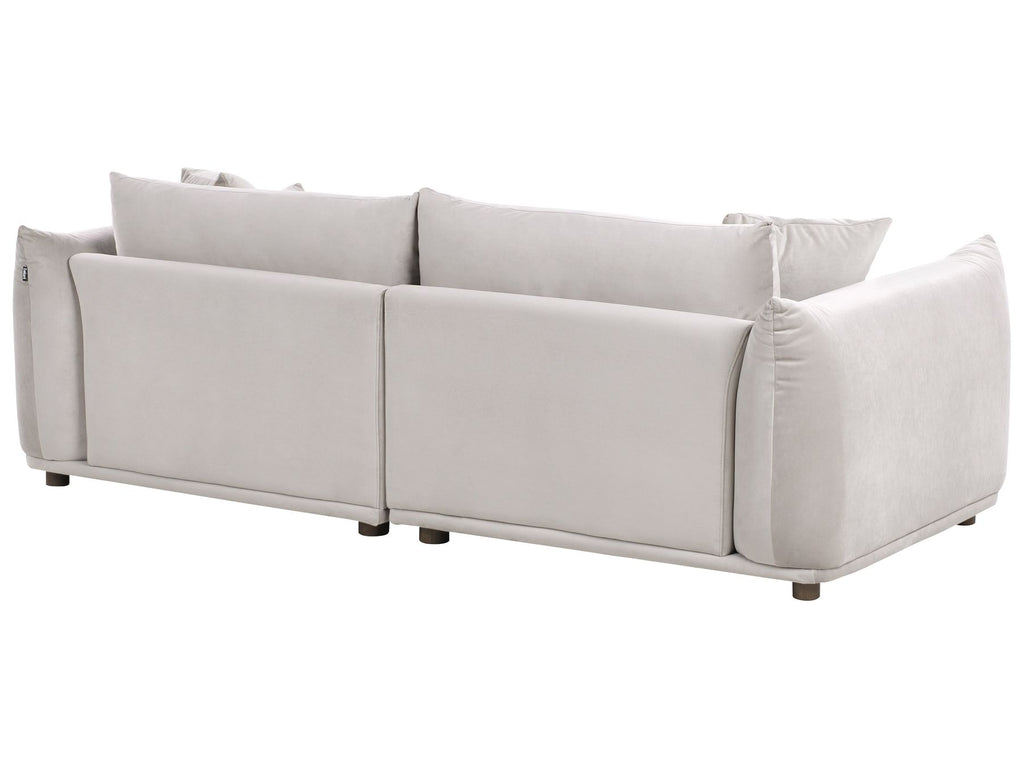 3 Seater Velvet Sofa Taupe LUVOS