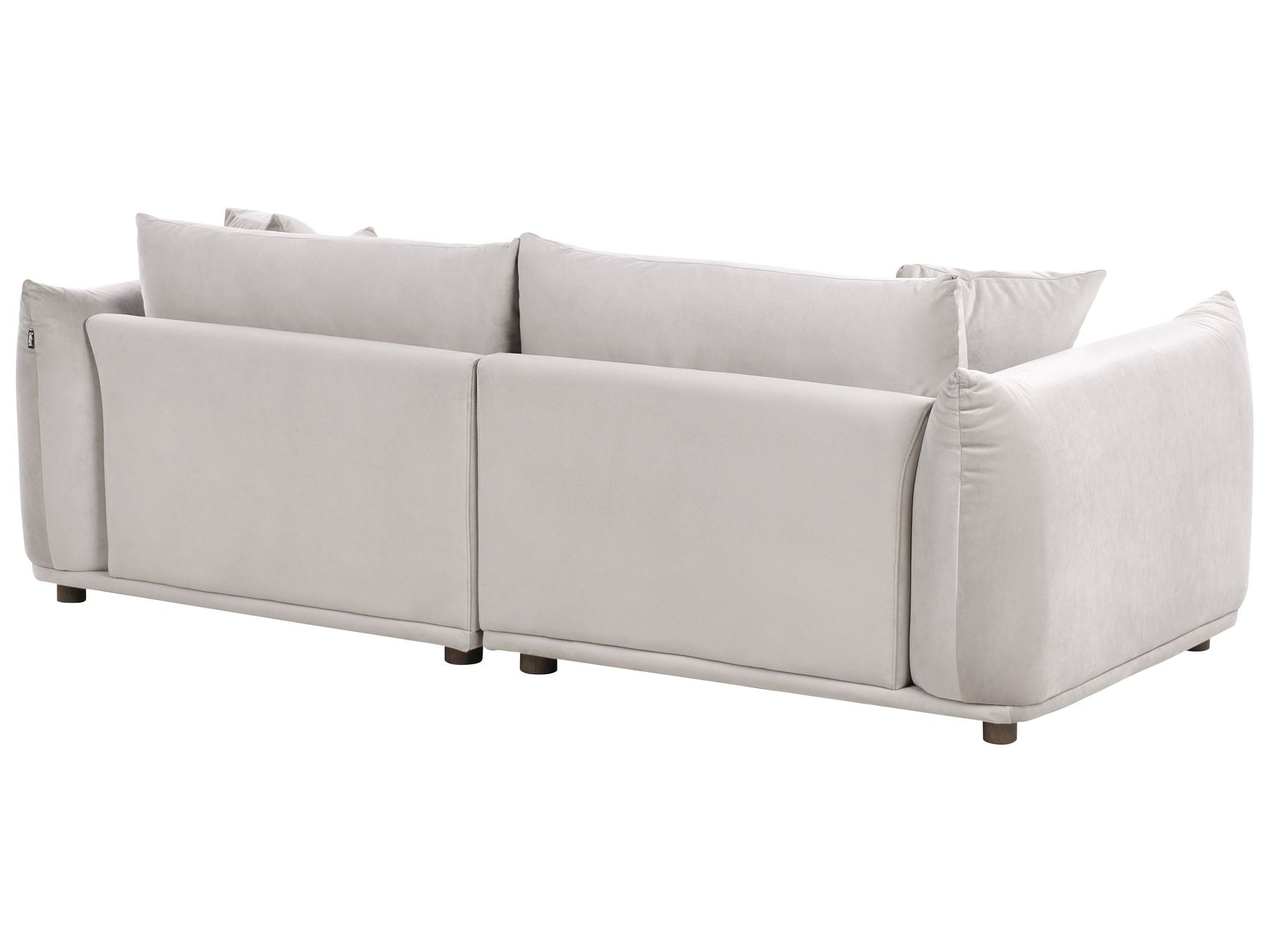 3 Seater Velvet Sofa Taupe LUVOS