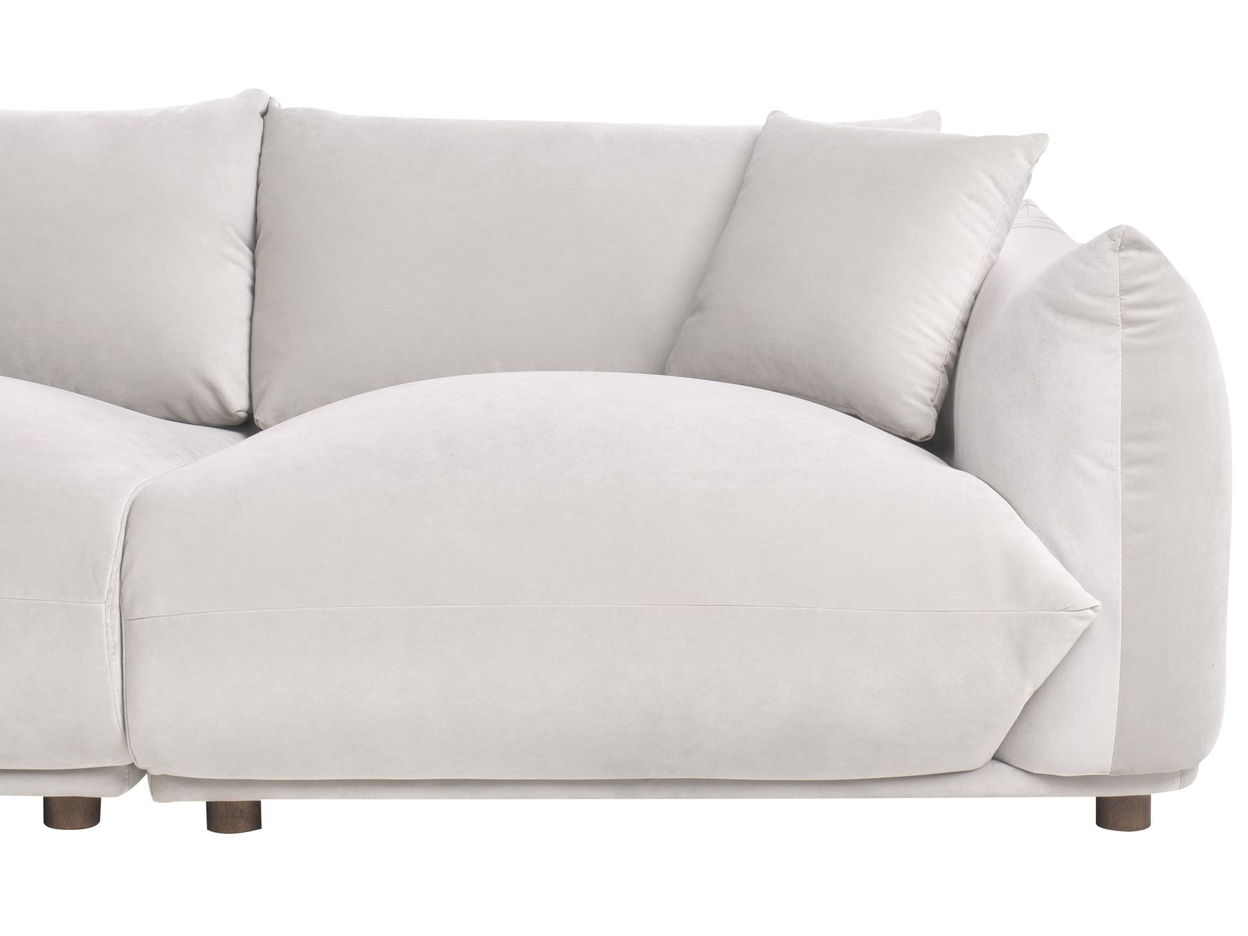 3 Seater Velvet Sofa Taupe LUVOS