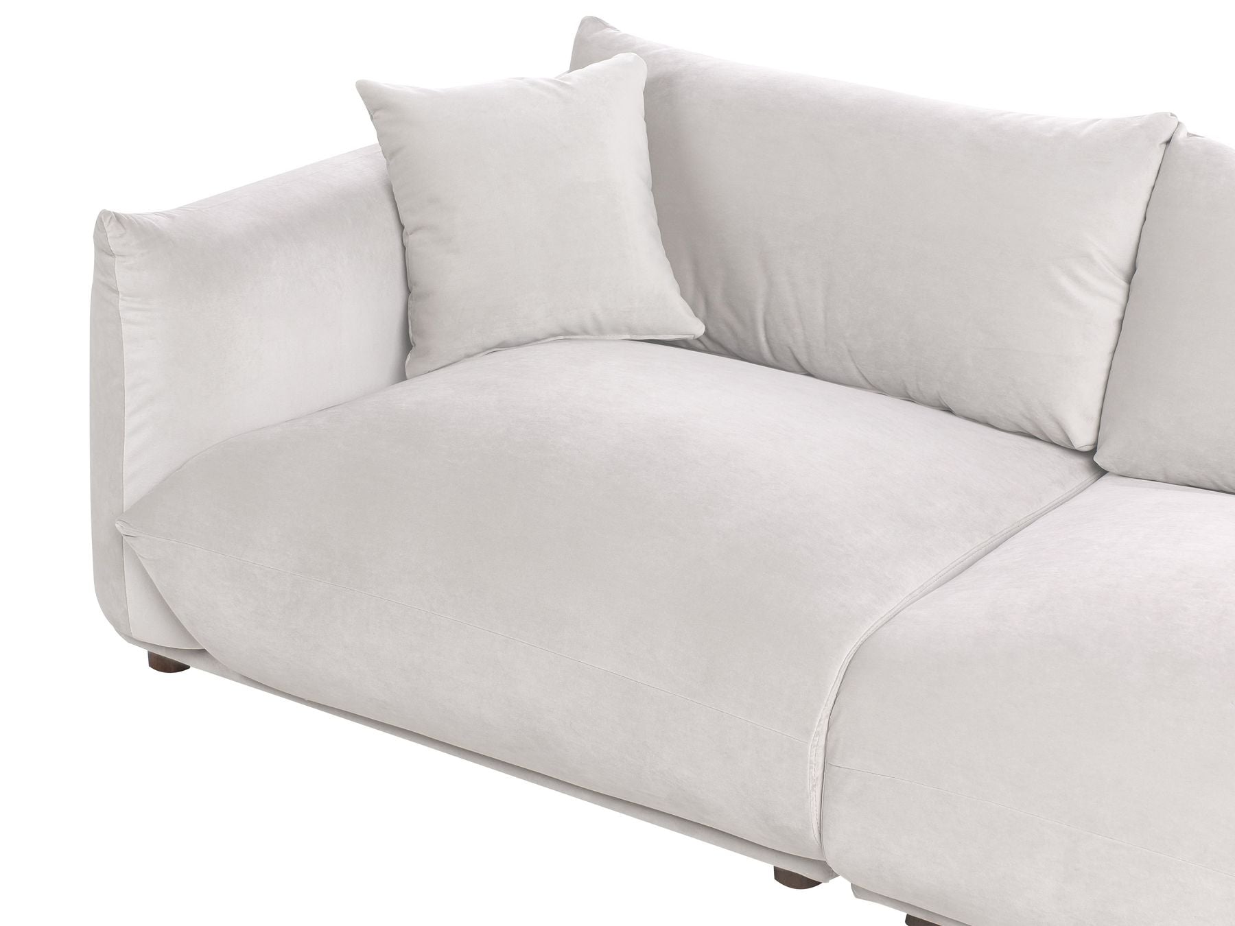 3 Seater Velvet Sofa Taupe LUVOS