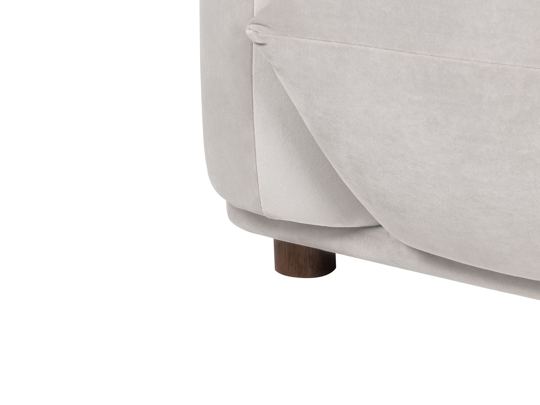 3 Seater Velvet Sofa Taupe LUVOS