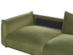 3 Seater Velvet Sofa Green LUVOS