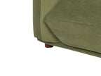 3 Seater Velvet Sofa Green LUVOS