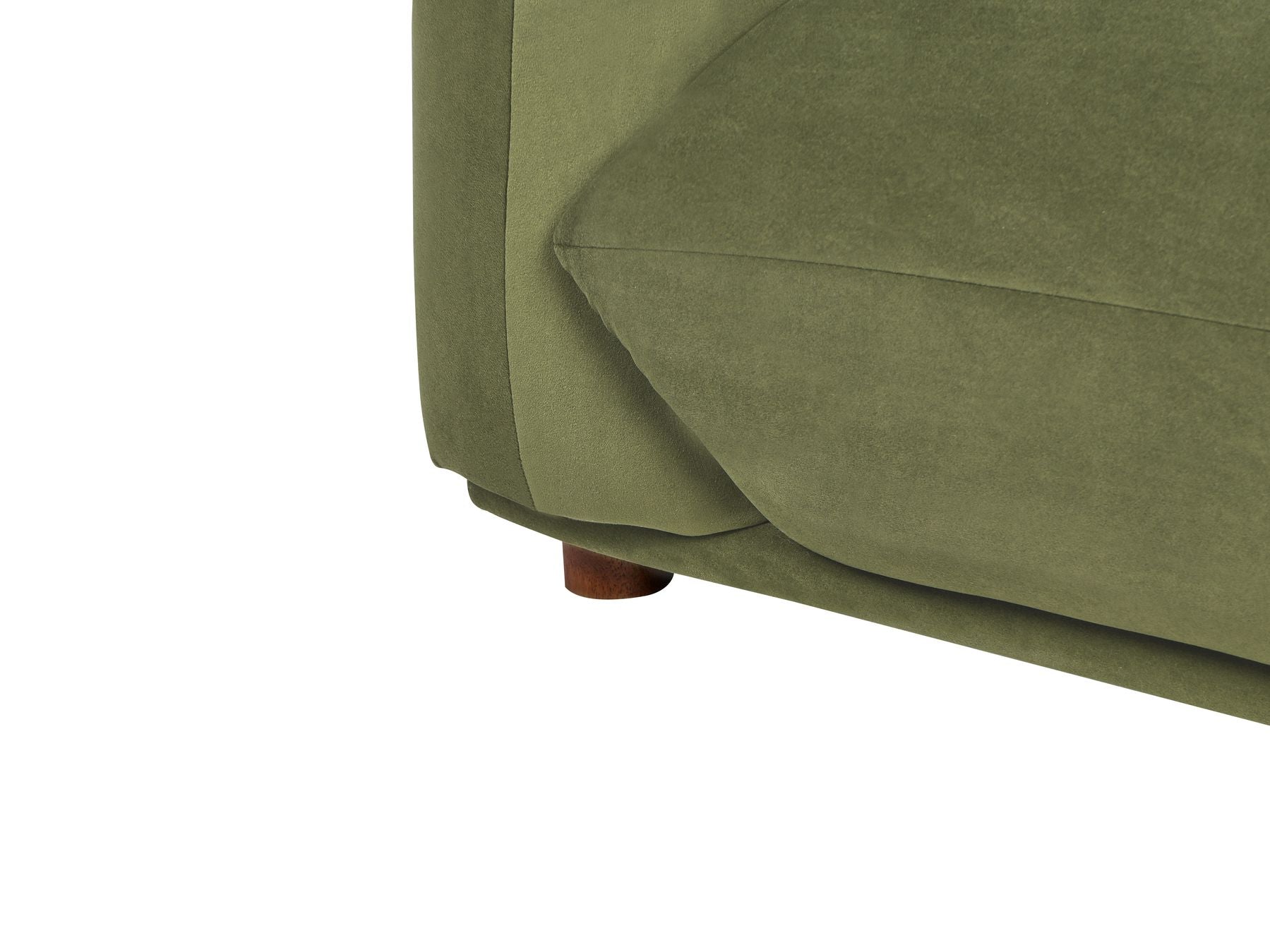 3 Seater Velvet Sofa Green LUVOS