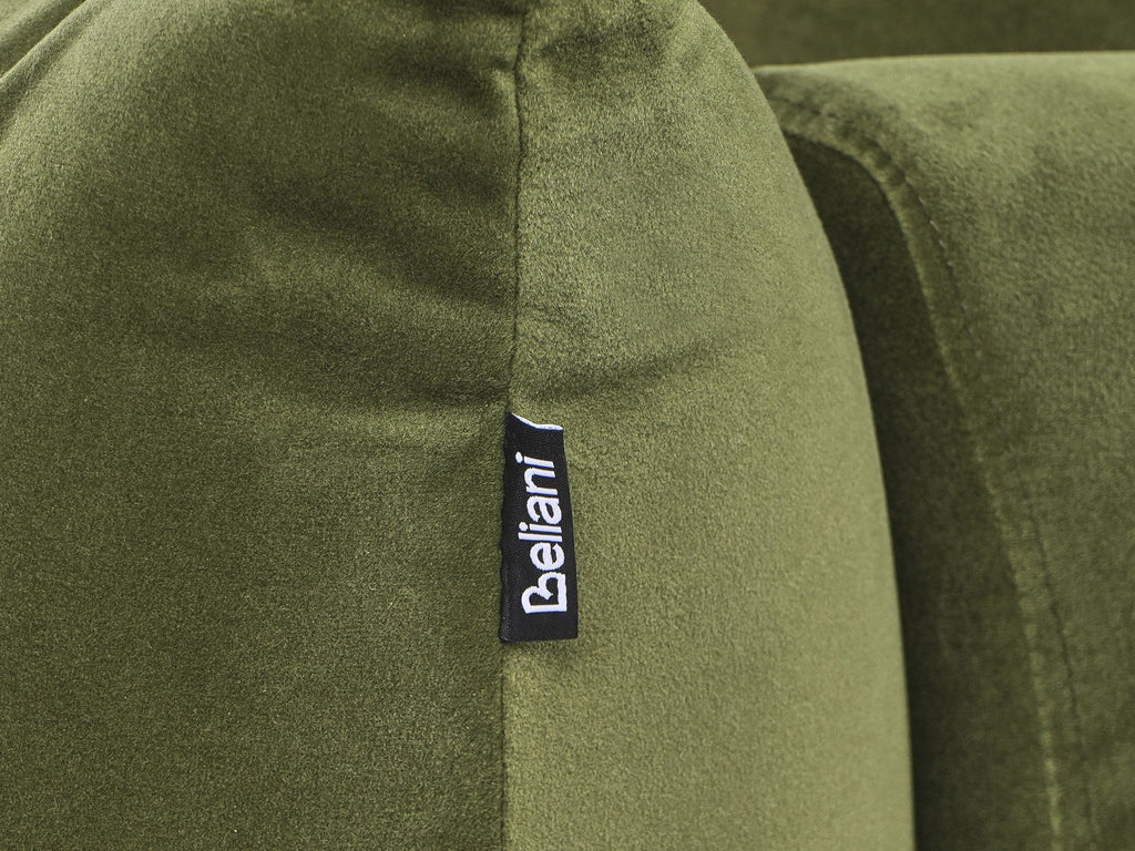 3 Seater Velvet Sofa Green LUVOS