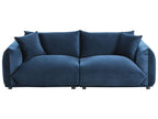 3 Seater Velvet Sofa Dark Blue LUVOS