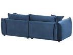 3 Seater Velvet Sofa Dark Blue LUVOS