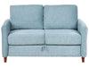 2 Seater Fabric Sofa with Storage Blue