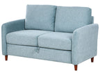 2 Seater Fabric Sofa with Storage Blue MARE
