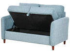 2 Seater Fabric Sofa with Storage Blue MARE