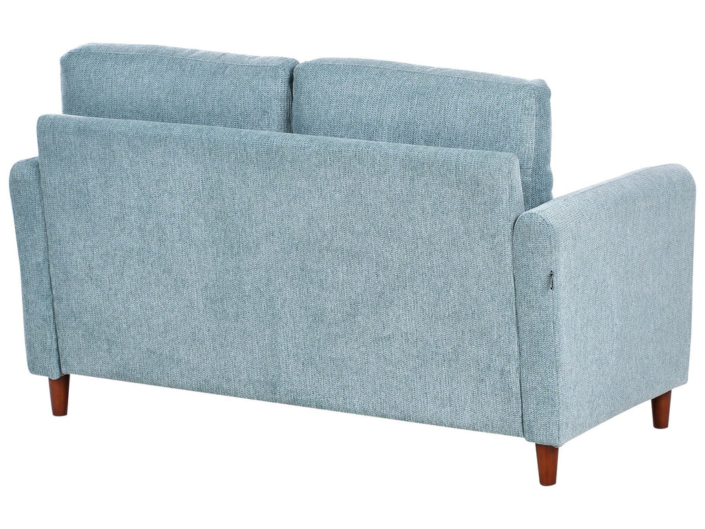 2 Seater Fabric Sofa with Storage Blue MARE