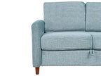2 Seater Fabric Sofa with Storage Blue MARE