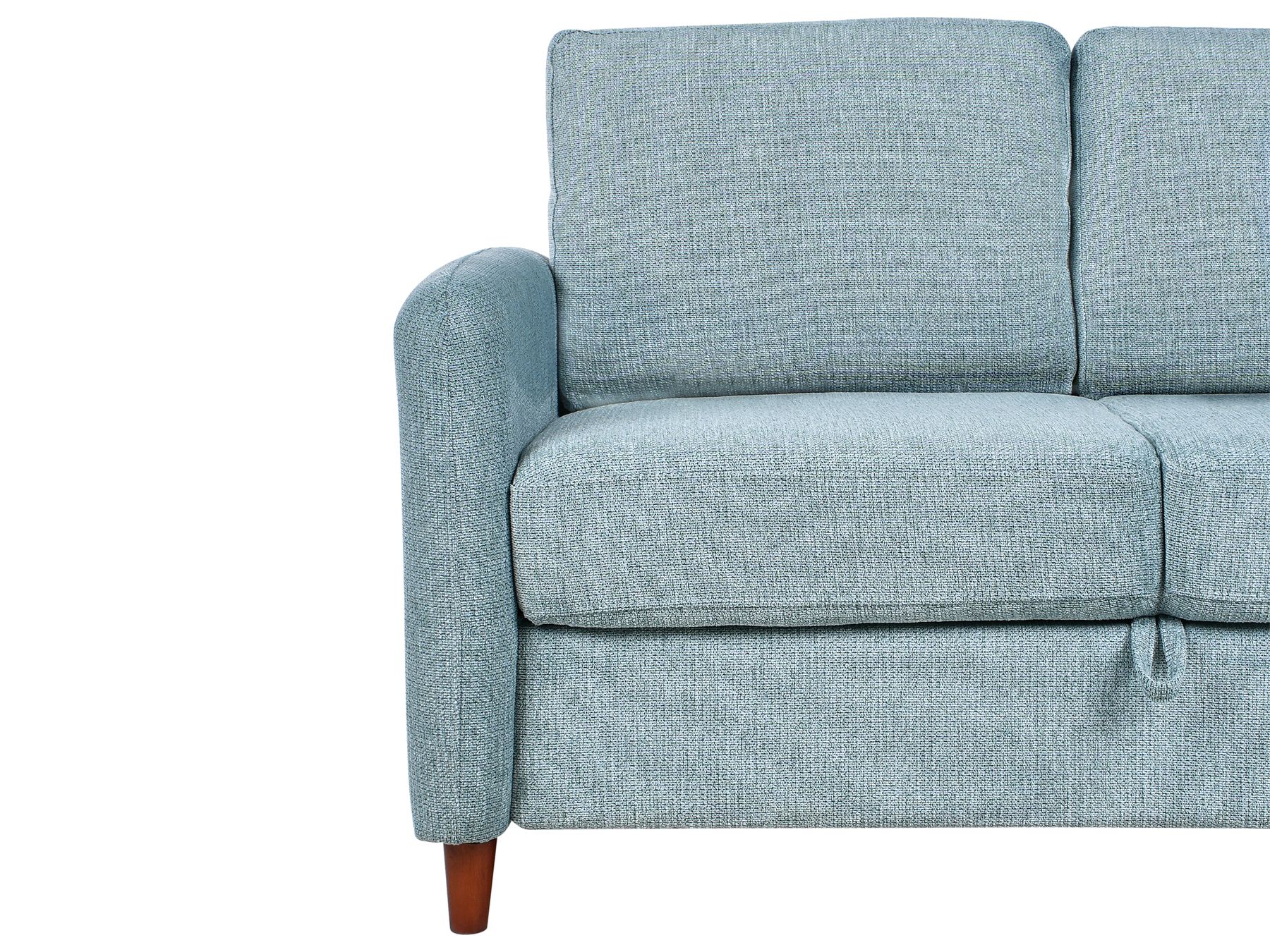2 Seater Fabric Sofa with Storage Blue MARE