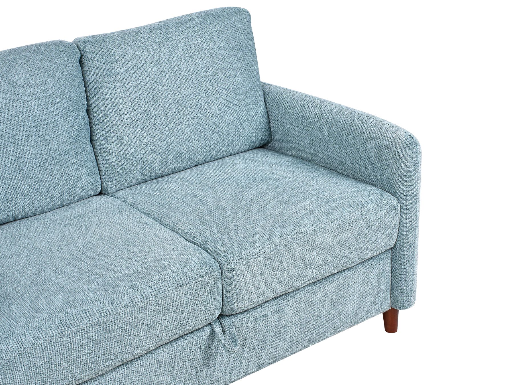 2 Seater Fabric Sofa with Storage Blue MARE