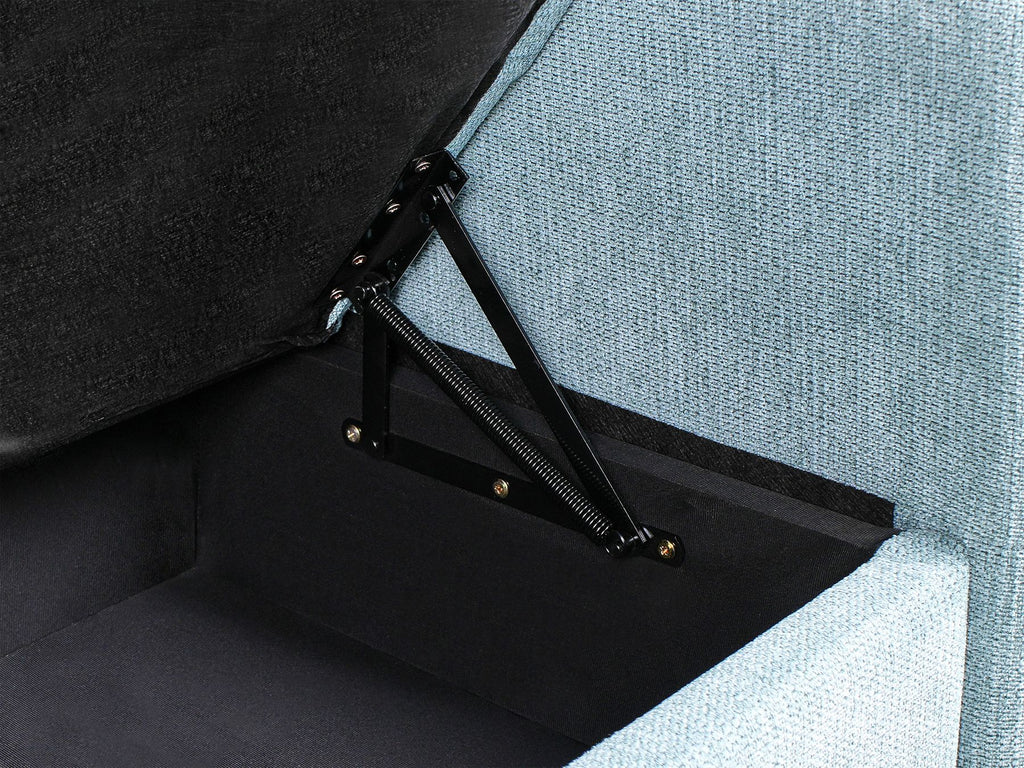 2 Seater Fabric Sofa with Storage Blue MARE