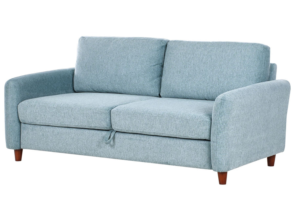 3 Seater Fabric Sofa with Storage Blue MARE