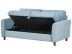 3 Seater Fabric Sofa with Storage Blue MARE