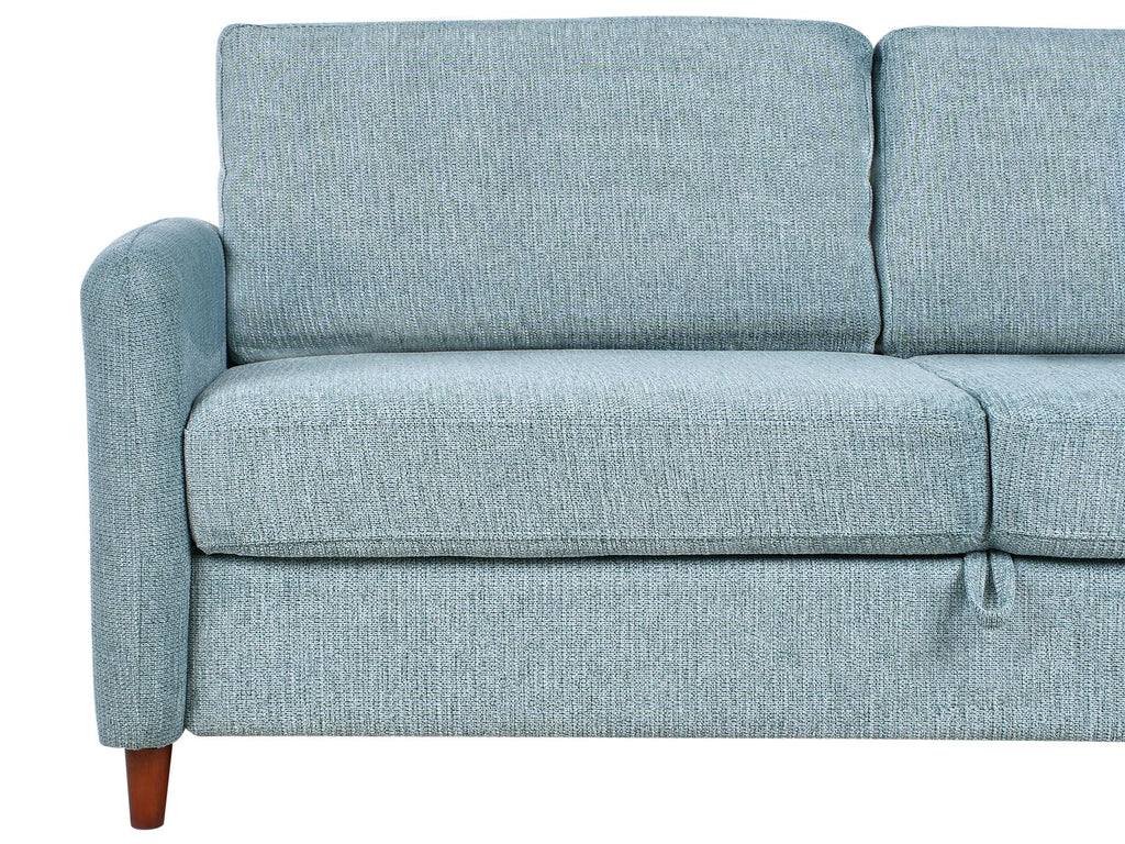 3 Seater Fabric Sofa with Storage Blue MARE