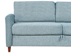 3 Seater Fabric Sofa with Storage Blue MARE