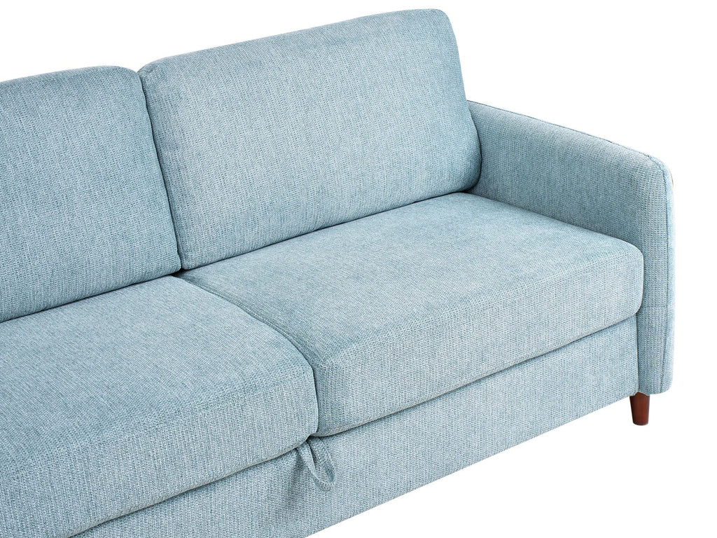 3 Seater Fabric Sofa with Storage Blue MARE