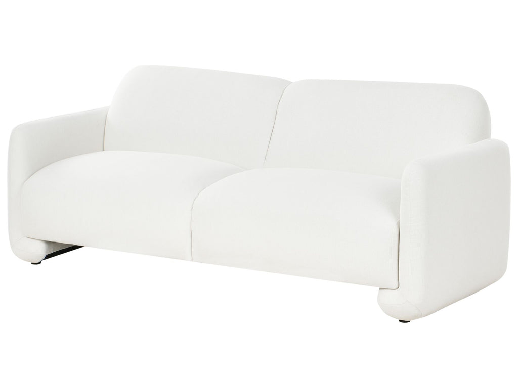 3 Seater Fabric Sofa White SALAND