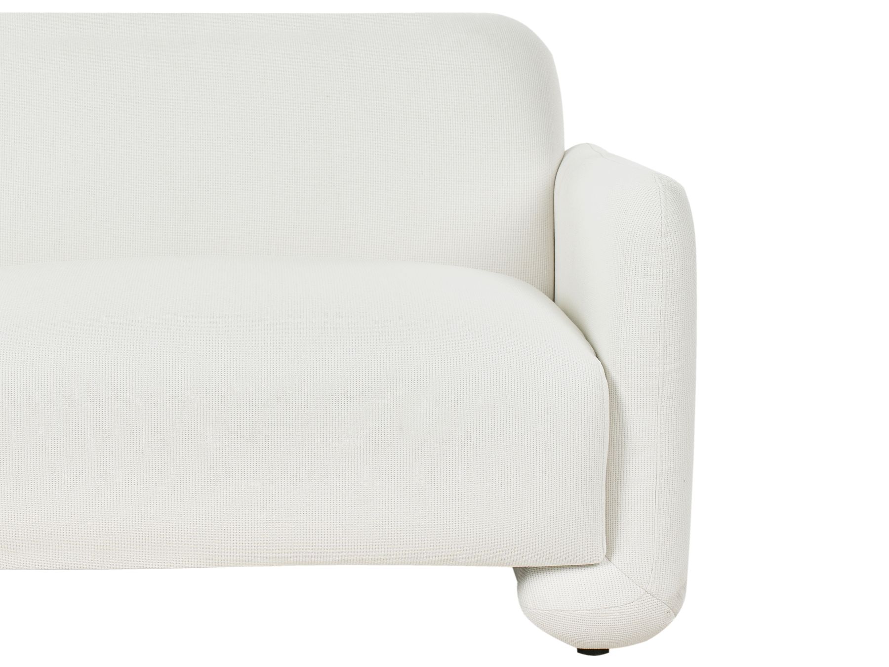 3 Seater Fabric Sofa White SALAND