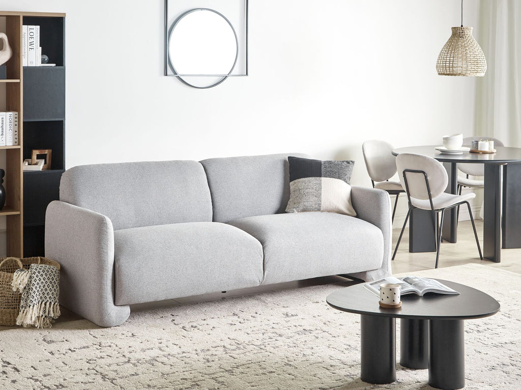 3 Seater Fabric Sofa Grey SALAND