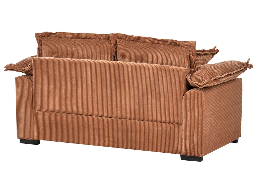 2 Seater Jumbo Cord Sofa Brown TIRRO
