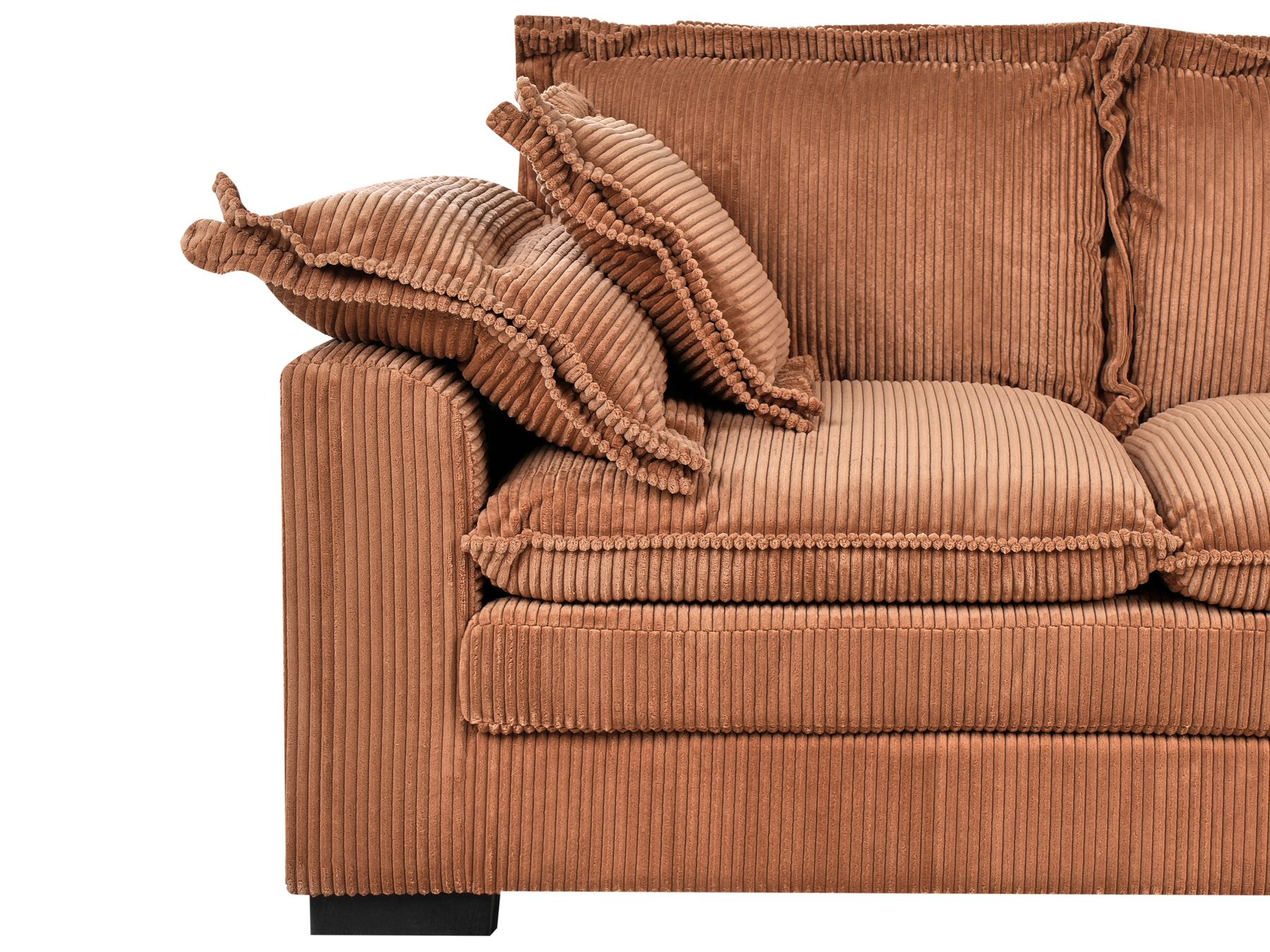 2 Seater Jumbo Cord Sofa Brown TIRRO