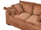 2 Seater Jumbo Cord Sofa Brown TIRRO