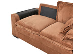 2 Seater Jumbo Cord Sofa Brown TIRRO