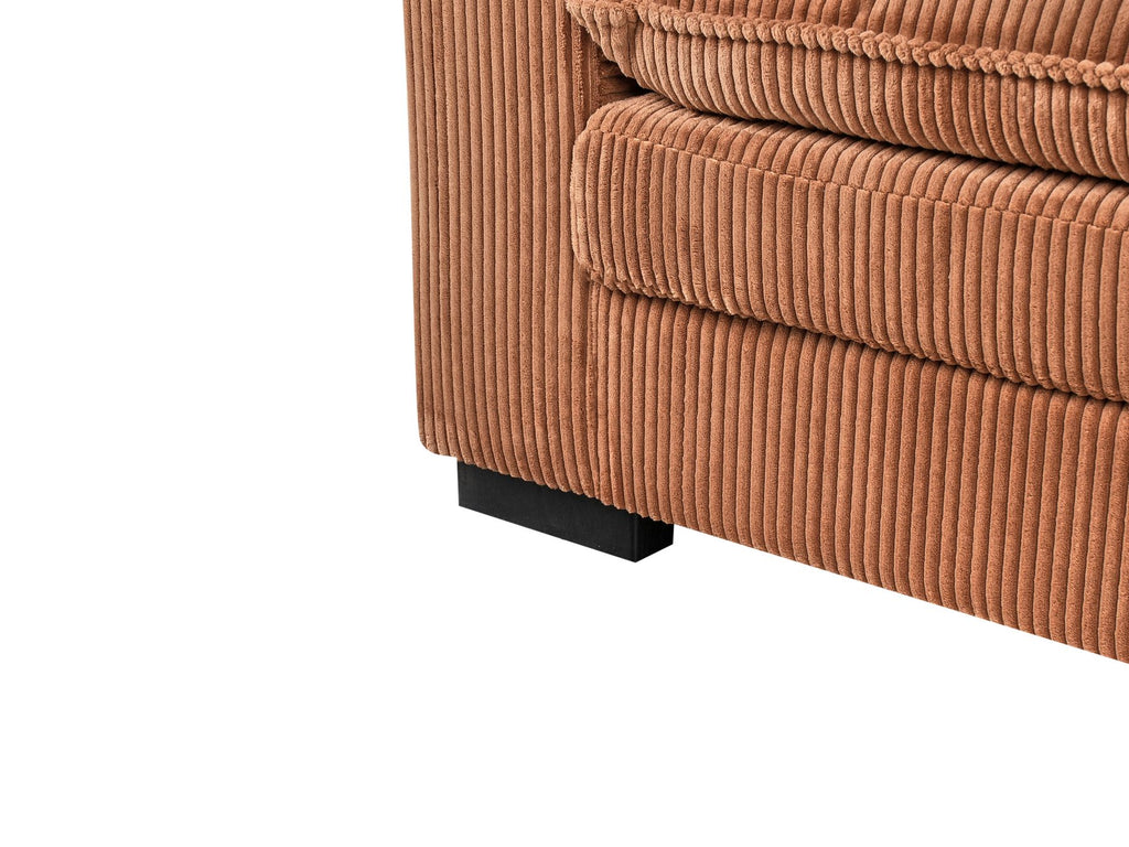 2 Seater Jumbo Cord Sofa Brown TIRRO